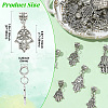 60Pcs 10 Colors Alloy European Dangle Charms PALLOY-CJ00187-2
