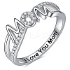 Brass Micro Pave Cubic Zirconia Finger Rings for Women FS-WG11F27-03-3