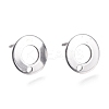 Non-Tarnish 201 Stainless Steel Stud Earring Findings LS-X-STAS-K212-04P-1