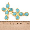 Dyed Synthetic Turquoise Big Pendants KK-H516-20G-3