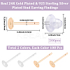 200Pcs 2 Colors 304 Stainless Steel Stud Earring Findings STAS-BBC0009-92B-2