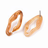Transparent Resin Stud Earrings EJEW-T012-05-B01-3