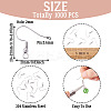 1000Pcs 304 Stainless Steel Earring Hooks STAS-TA0002-16-3