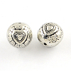Round Tibetan Style Alloy Beads LS-TIBEB-Q060-097-FF-1