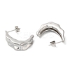 Non-Tarnish 304 Stainless Steel Twist Bean Pod Stud Earrings X-EJEW-B026-13P-2