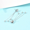 Butterfly 304 Stainless Tassel Steel Stud Earrings EJEW-H175-05P-2
