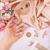 1 Set Alloy Rhinestone Women Finger Nail Rings RJEW-GL0001-03KCG-3