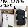 4 Sets 4 Style Glass Pearl Beads & Cabochons Keychain HJEW-FH0001-20-6