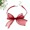 1Pc Gauze Bowknot Fabric Choker Necklaces for Women NJEW-CP0001-06A-6