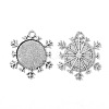 Christmas Ornaments Alloy Snowflake Pendant Cabochon Settings LS-TIBEP-O006-29AS-2