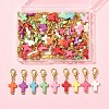80Pcs Synthetic Turquoise Cross Pendant Decorations HJEW-FS00038-6