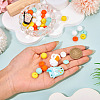 48Pcs 10 Styles Food Grade Eco-Friendly Silicone Focal Beads SIL-TA0002-94-7