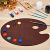 1Pc Wooden Oil Painting Palette AJEW-BC0009-33-4