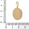 304 Stainless Steel Rhinestone Oval Pendant Decoration STAS-S165-38G-3