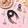 DIY Ballet Girl Alloy Pendant Earring/Necklace Making Kits DIY-YW0012-23-2