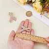 2Pcs Awareness Ribbon Alloy Rhinestone Brooches for for Backpack Clothes JEWB-FH0002-19G-3