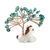 Natural & Synthetic Gemstone Chips Tree of Life Decorations DJEW-A017-01-3