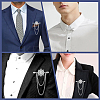 2Pcs Helm Zinc Alloy Hanging Chain Brooches with Crystal Rhinestone FIND-GF0006-83P-5