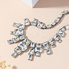 Exaggerated Party Zinc Alloy & Clear Glass Bib Necklaces for Glamorous Events RT5947-3