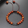Ethnic Style Round Wood Men's Braided Bead Bracelets YO2392-6-1