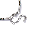 Polyester Cord Braided Bracelet Makings MAK-Z003-01P-11-3