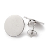 304 Stainless Steel Stud Earring Findings STAS-D371-02P-03-2
