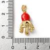 Brass Enamel Pendants KK-P320-01D-G-3