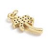 Brass Micro Pave Cubic Zirconia Pendants ZIRC-G165-01G-5