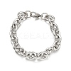 304 Stainless Steel Cable Chain Bracelets for Women BJEW-Q050-01C-P-2