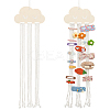 Cloud Wooden Hairpin Hair Clip Hanging Holder Storage Organizer WH-WG78846-01-1