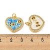 Valentine's Day Heart with Word Love Brass Micro Pave Cubic Zirconia KK-K356-16G-3