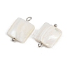 Natural Shell Square Pendants STAS-D378-38P-2