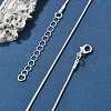 Brass Round Snake Chain Necklace Making MAK-T006-11B-S-1