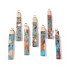 Dyed Synthetic Imperial Jasper Pendants G-P529-09A-G-1
