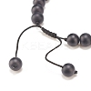 4Pcs 4 Style Natural Lava Rock & Mixed Stone Braided Bead Bracelets Set for Women BJEW-TA00115-5