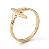 Ion Plating(IP) 201 Stainless Steel Heart Beat Adjustable Ring for Women LS-RJEW-K238-02G-3