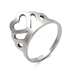 Non-Tarnish 201 Stainless Steel Finger Rings RJEW-G278-24P-1