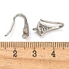 Brass Micro Pave Clear Cubic Zirconia Earring Hooks KK-R149-22P-3