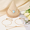 10Pcs Brass Curb Chain Slider Bracelet Makings AJEW-BBC0002-53G-5
