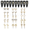 30Pcs 15 Styles Golden Brass Micro Pave Rhinestone Cabochons DIY-HY0002-56-1