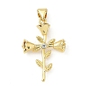 Brass Micro Pave Cubic Zirconia Pendants KK-Z120-54G-05-1
