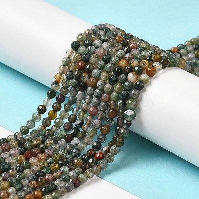 Natural Moss Agate Beads Strands G-H302-A03-01-1