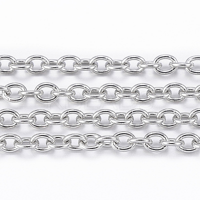 Tarnish Resistant 304 Stainless Steel Cable Chains CHS-H009-06P-1