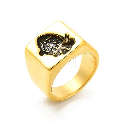 Heart 304 Stainless Steel Finger Rings for Men LS-STAS-K248-04AG-1