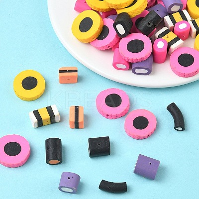 Mixed Shapes Handmade Polymer Clay Beads LS-CLAY-R060-113-1
