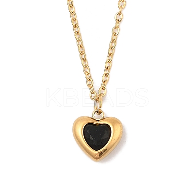 Heart 304 Stainless Steel Micro Pave Cubic Zirconia Pendant Necklaces & Bracelets & Stud Earrings Sets for Women SJEW-C004-13G-04-1