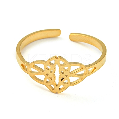 304 Stainless Steel Adjustable Open Rings LS-RJEW-S237-03G-1