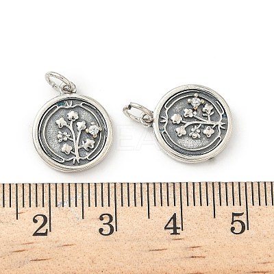 Brass Micro Pave Cubic Zirconia Pendants KK-S338-07AS-1