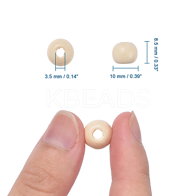 Natural Wood Beads TB10mmY-8-1