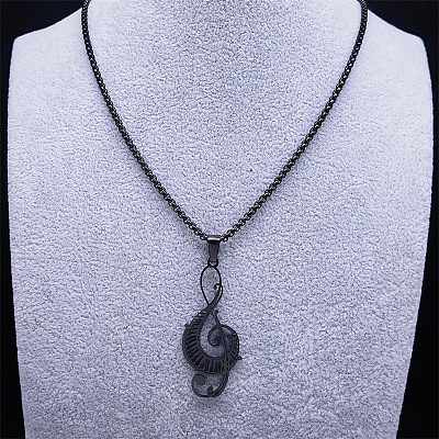 201 Stainless Steel Pendant Necklaces PW-WG17577-01-1